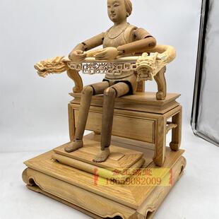 妈祖软身脱椅实木底座 惠安木雕中式风格神椅 加高龙椅素面座椅