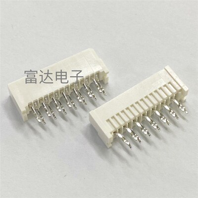 间距1.25mm-14P直插无锁单面接 FFC/FPC扁平软排线插座接插件座子