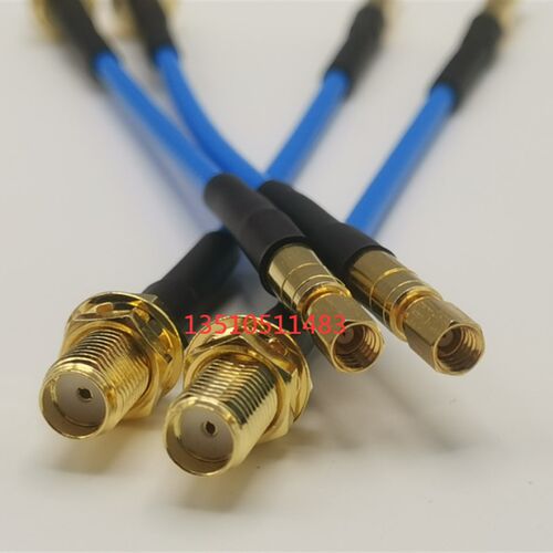 SSMC/SMA-KK特制蓝色RG316D射频线 SSMC母转SMA母双屏蔽高频RF线