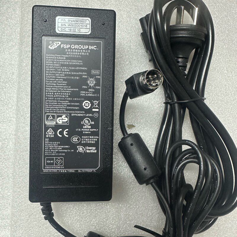 全汉54V1.66A四针思科路由器防火墙电源适配器FSP090-DMBC1充电器