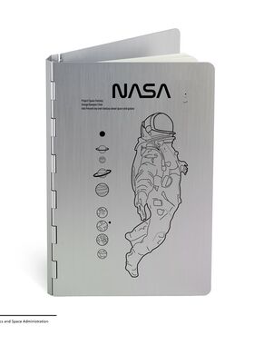 NASA工作会议笔记金属阳极太空氧化铝活页精美笔记本记事本礼盒装