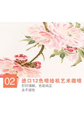 美式乡村花鸟四联油画画心来图定制卧室墙画挂画画芯未装裱油画布