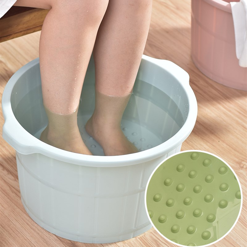 家用带按摩泡脚桶冬季加高洗脚盆塑料加厚足浴盆足浴桶洗脚桶收纳