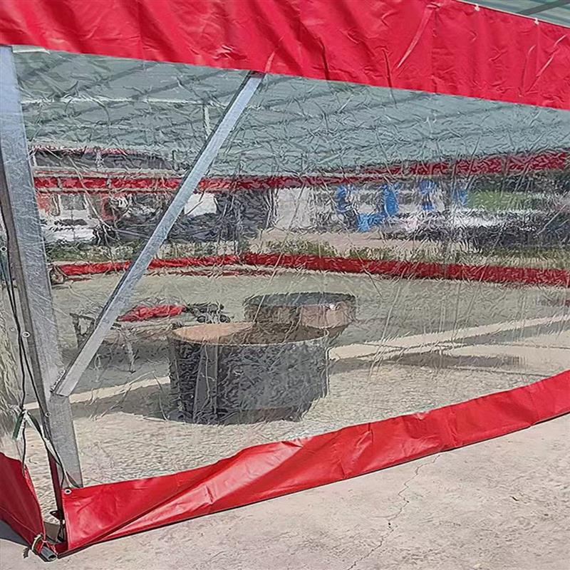 推拉大篷布雨棚围边布宵夜挡围挡布防风透明围布大排档四边围挡布