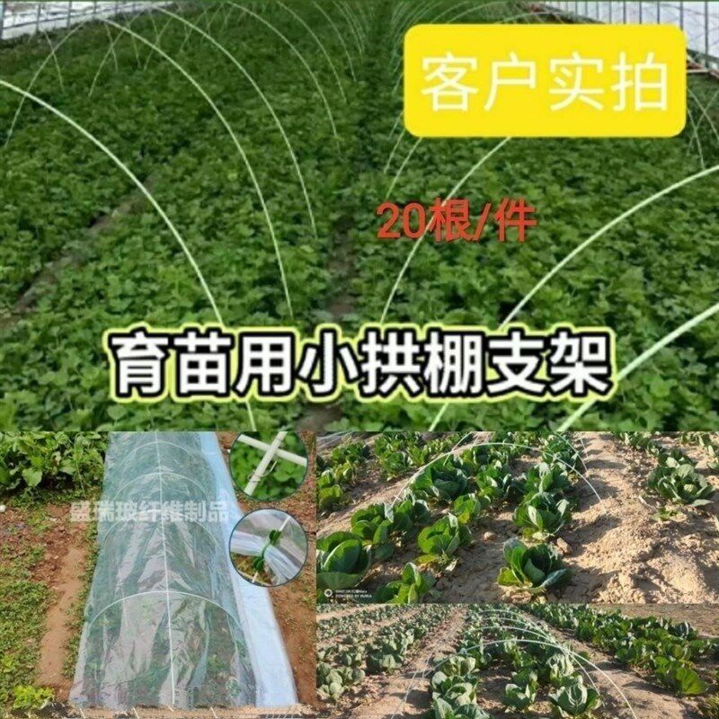 【玻璃钢纤维小拱棚支架拱杆】蔬菜小拱棚支架保温棚架小拱棚弓条