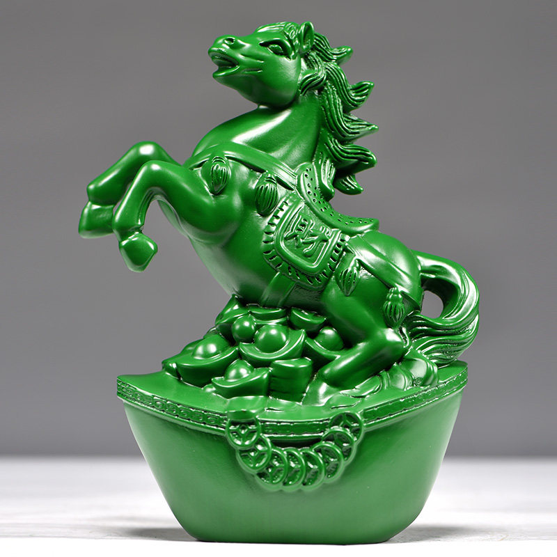 绿色木雕十二生肖摆件一套实木质鼠牛虎兔龙蛇马羊猴鸡狗猪工艺品