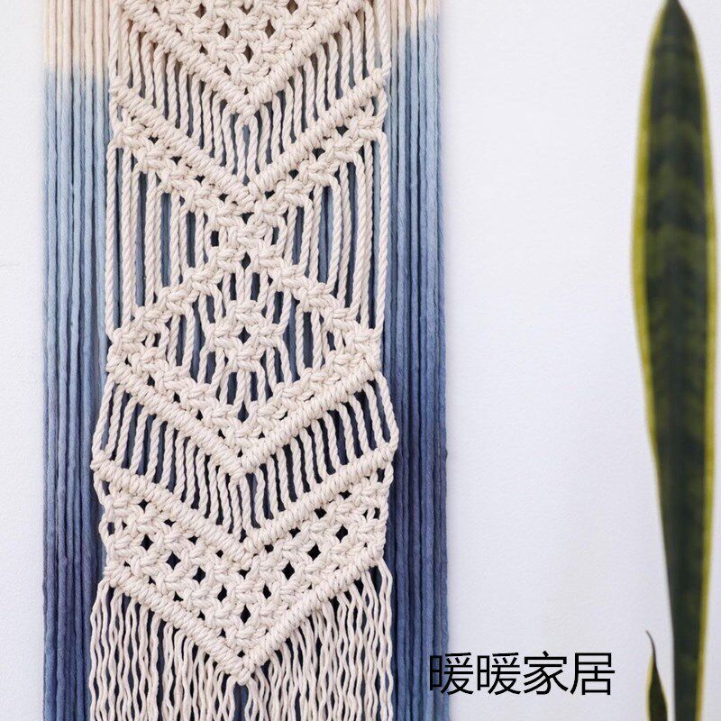微风.北欧纯手工编织染色挂毯 民宿客厅卧室帘子装饰挂件遮瑕神器