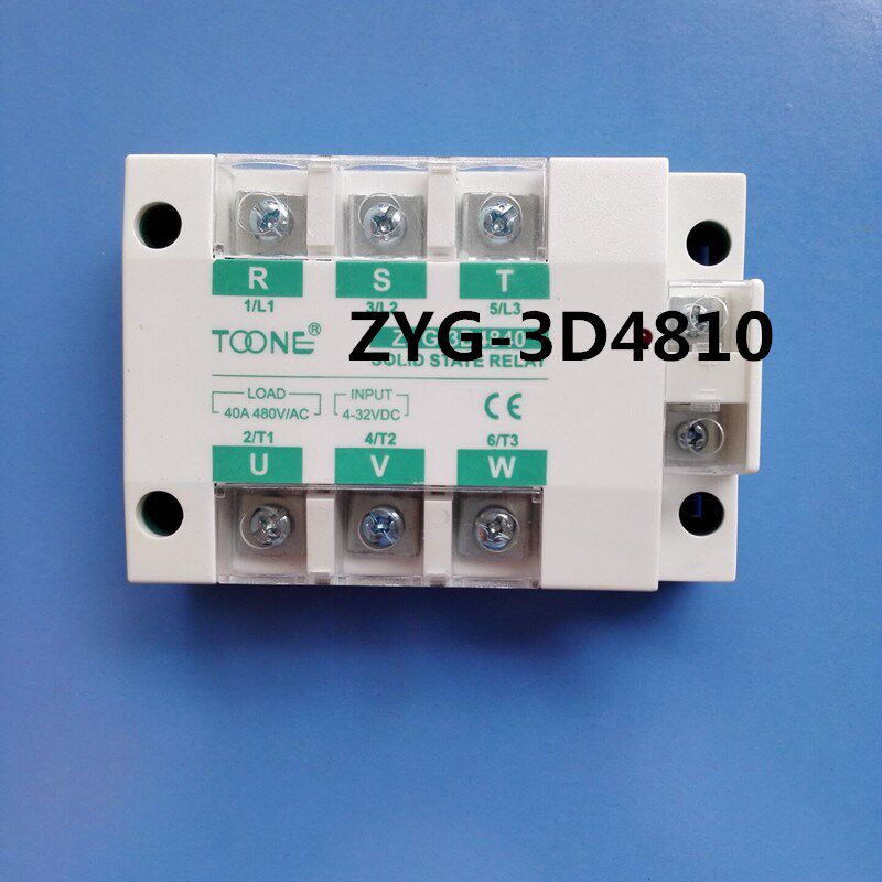 上海卓一 ZYG-3D4810三相交流固态继电器 直流控交流 10A