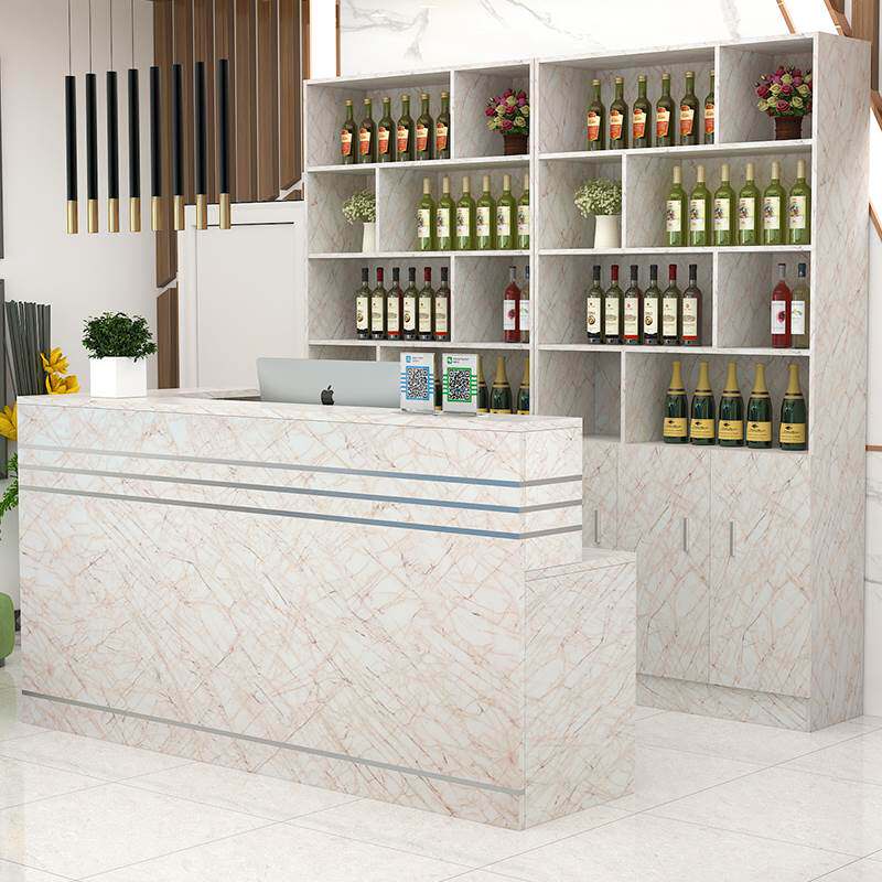 饭店吧台酒柜收银台组合餐馆酒店餐厅接待台影楼美发收银台前台