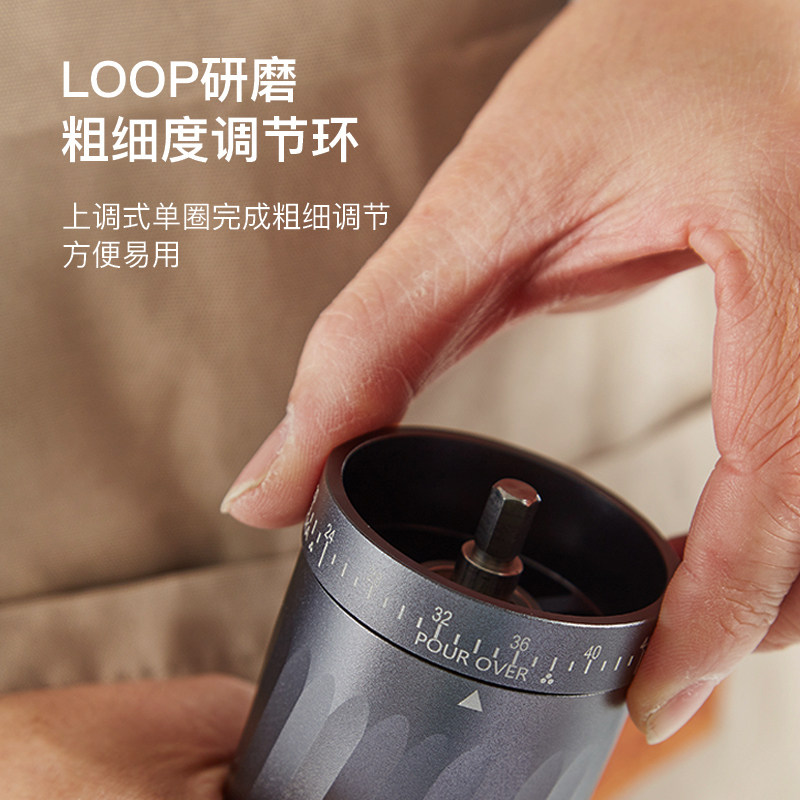 咖啡磨豆机研磨机手动咖啡机不锈钢7磨芯可视化外调 快拆便携随身