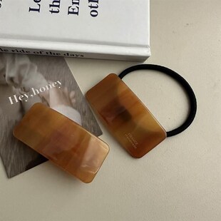高级感短发半扎发发夹高端低马尾弹簧夹短烫发发卡头绳后脑勺头饰