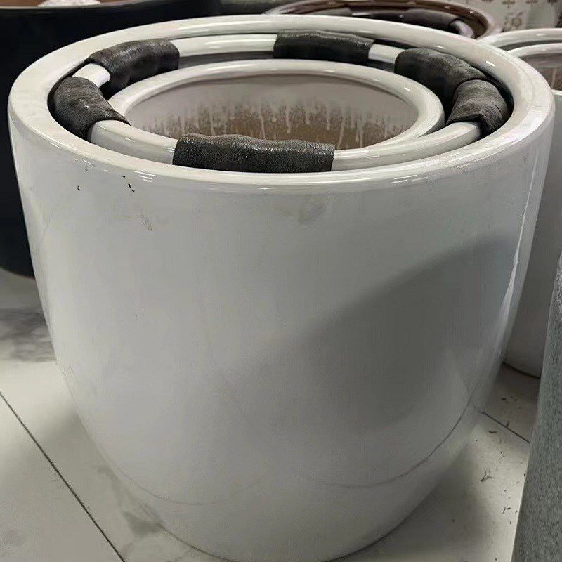 特大号绿植专用盆白色陶瓷花盆包邮送货上门