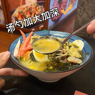 大号汤勺304不锈钢家用漏勺高颜值加大盛汤打粥拉面汤匙长柄公勺