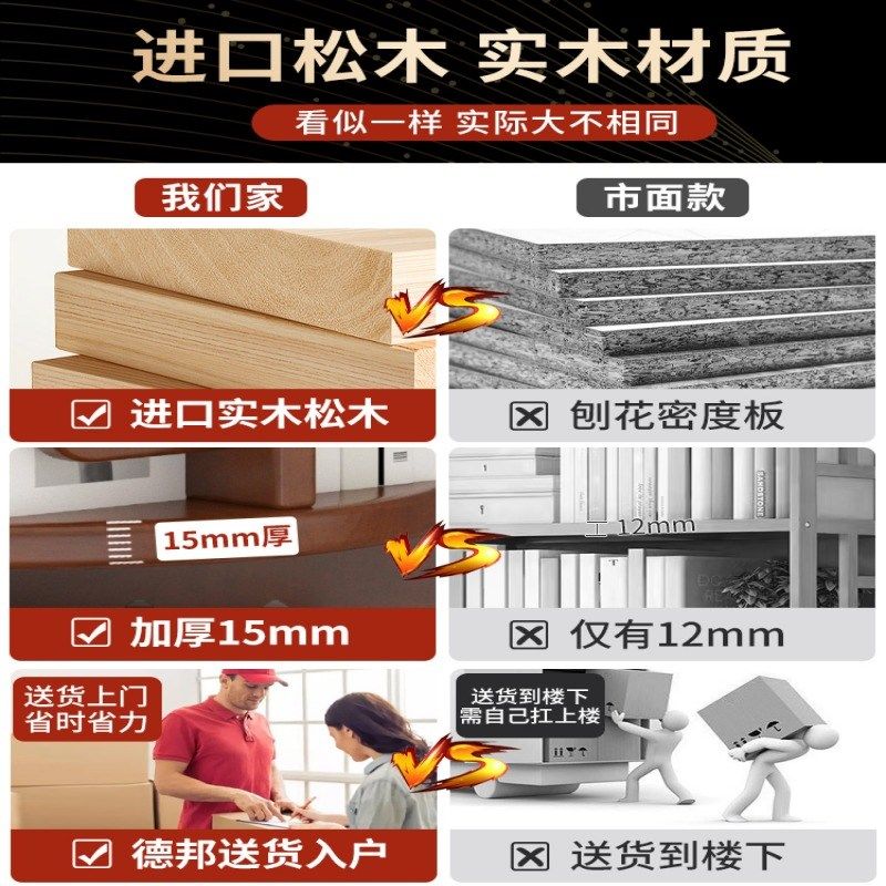 实木可移动边几小推车收纳架双层电脑主机托架打印机置物架茶水柜