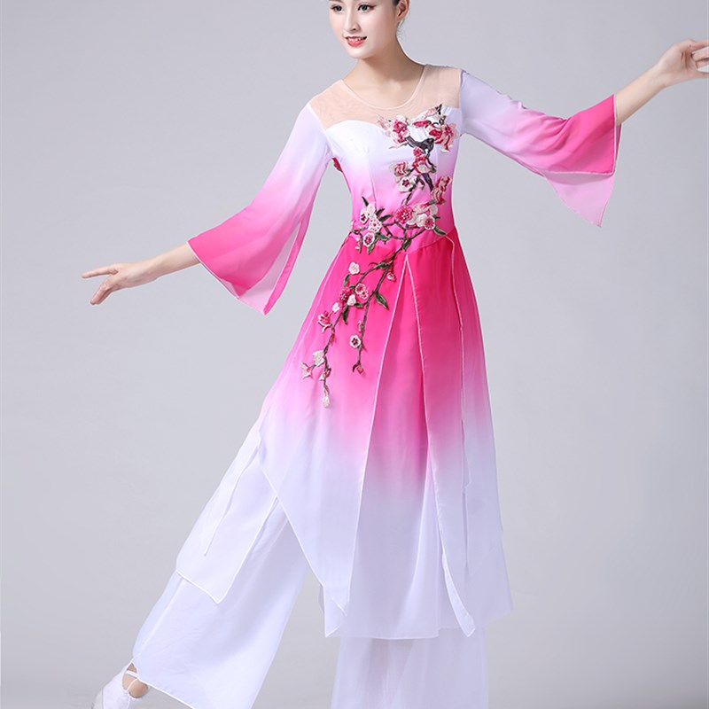 古典舞蹈茉莉花新款扇子舞伞舞广场舞伴舞成人女表舞台演出秧歌服
