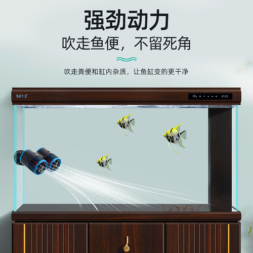 鱼缸造浪泵超静音冲浪泵磁吸打浪器吸盘双头循环抽吹粪机海水环流