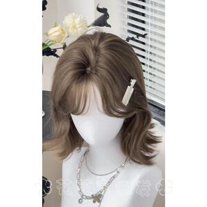 花花家假发【本命天菜】灰粽色短卷发甜心少女自然日常温柔全头套