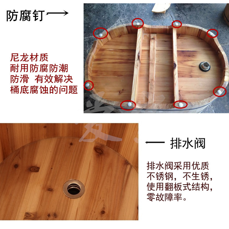 包邮手工老人洗澡木桶沐浴桶单成人泡澡桶儿童木质浴缸药浴洗澡盆