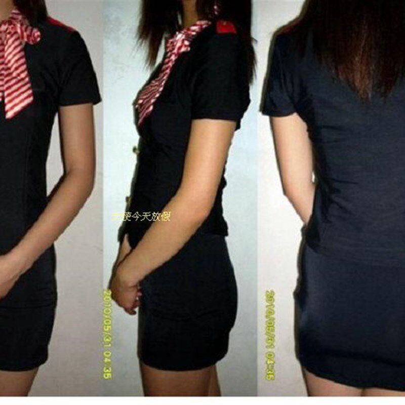 高弹力空姐服演出服可定做 按摩工装