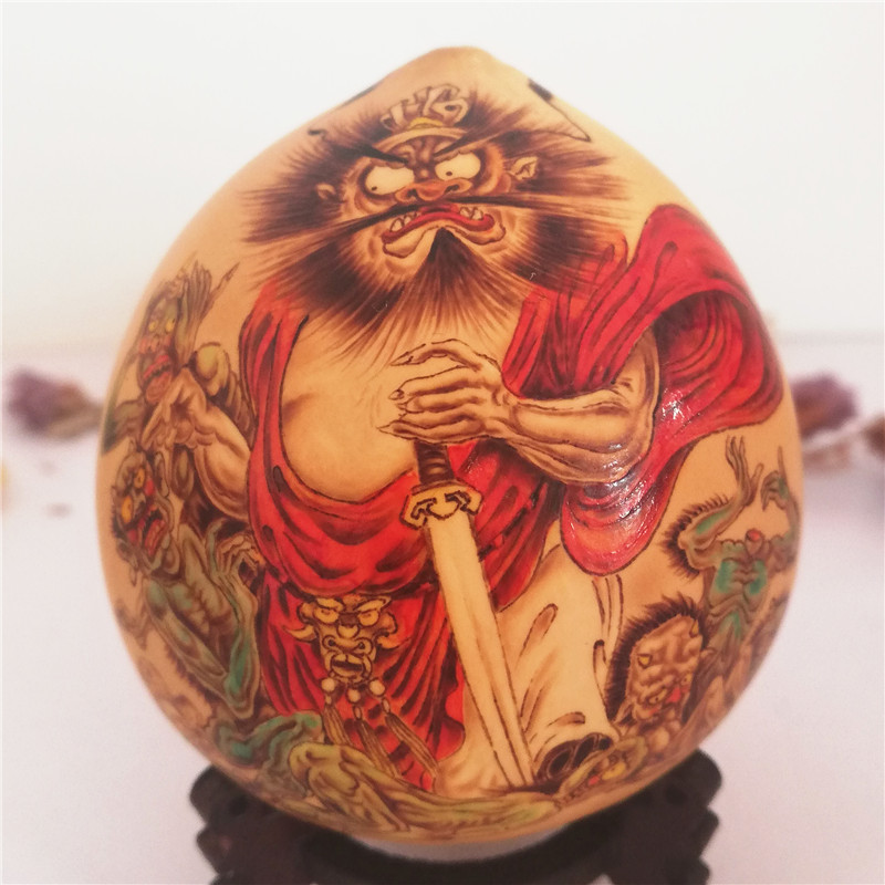 手工烙画火绘鸡蛋随身文玩把玩手捻小天然葫芦收藏艺品摆件一物图