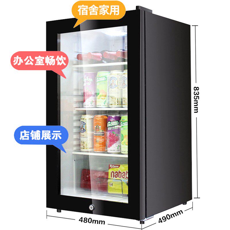 柜保鲜厨房小型冰箱温度计冷藏带锁餐厅幼儿园留样带饭桌显示食品