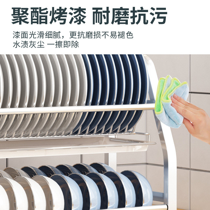 304不锈钢碗碟架沥水架晾放碗筷收纳盒台面碗架家用品厨房置物架