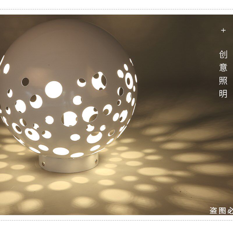 led户外镂空圆球造型灯公园别墅庭院灯花园布置景观灯装饰落地灯
