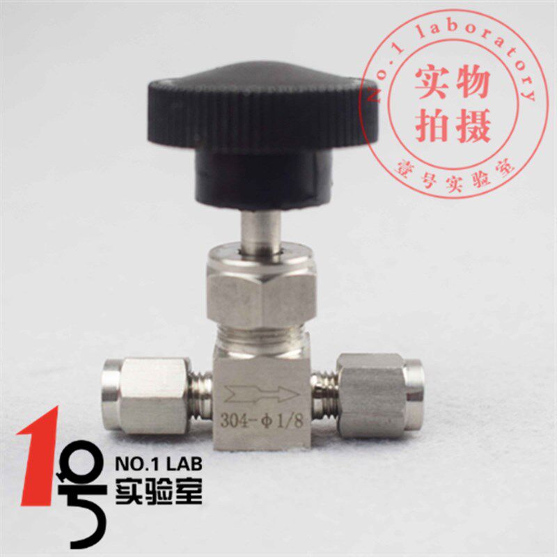 304不锈钢卡套针型阀 针式截止阀 流量控制阀 黑色手柄 公制/英制