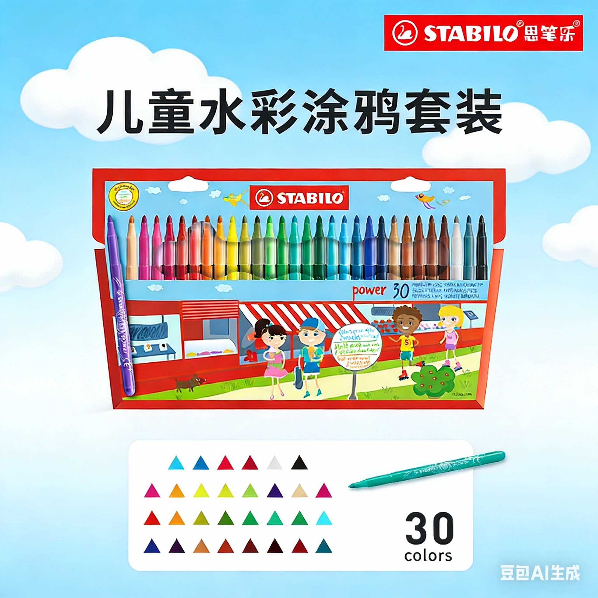 stabilo思笔乐儿童不干墨水彩笔