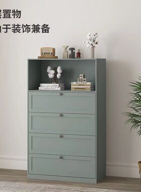 床头柜卧室床边铁艺收纳储物柜白色简约客厅电视机旁边组合抽屉柜