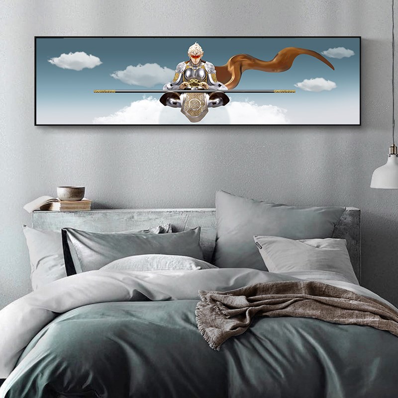 齐天大圣孙悟空装饰画卧室床头中国风斗战胜佛挂画儿童房间壁画