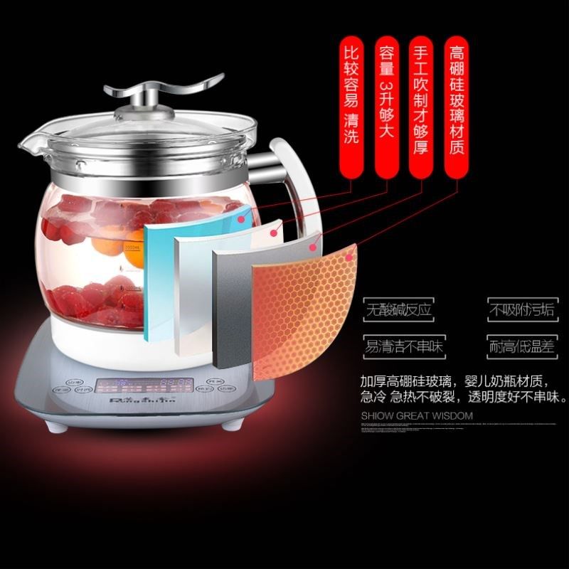 荣事金3升L煮茶药膳壶煎药壶养生壶家用多功能电烧水壶电炖煲汤锅