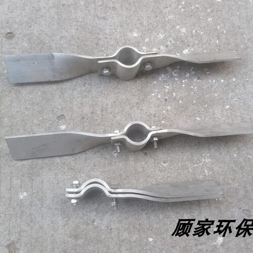 不锈钢一字旋转搅拌桨立式搅拌机搅拌器轴螺旋片对夹式抱箍大叶片