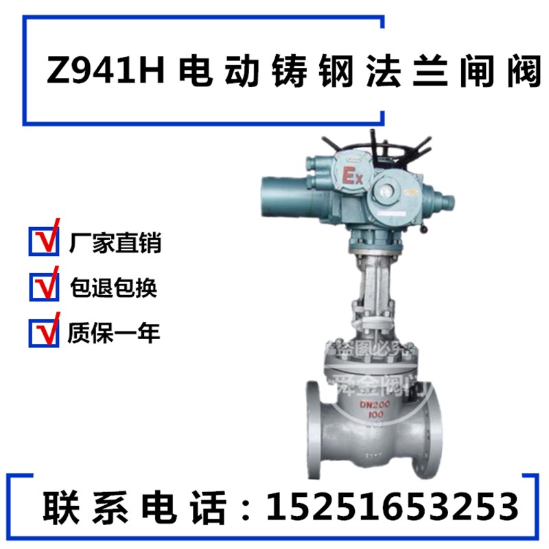Z941H-16C/25C高温蒸汽导热油矿用防爆电动铸钢法兰闸阀DN50 80