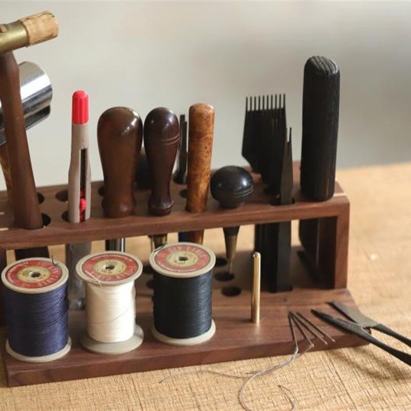 迷你工具架 实木 皮具工具架