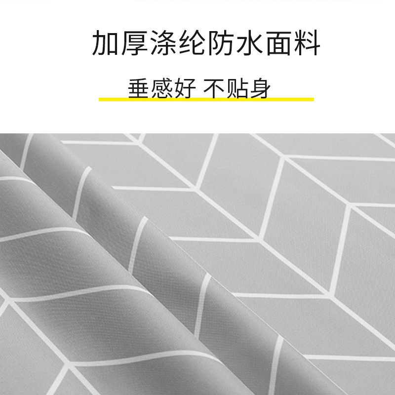 良寻北欧日式浴帘套装免打孔卫生间窗帘隔断帘淋浴帘防水防霉加厚