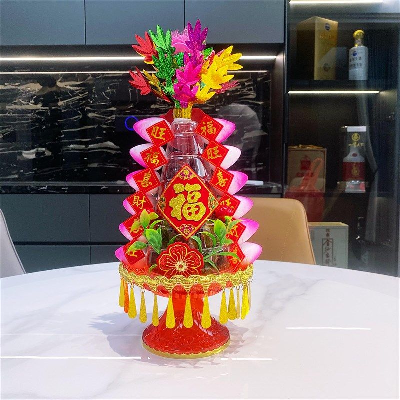 潮汕喜庆白糖桃塔米桃塔斋菜桃塔五谷塔模具桌面摆件 语句随机