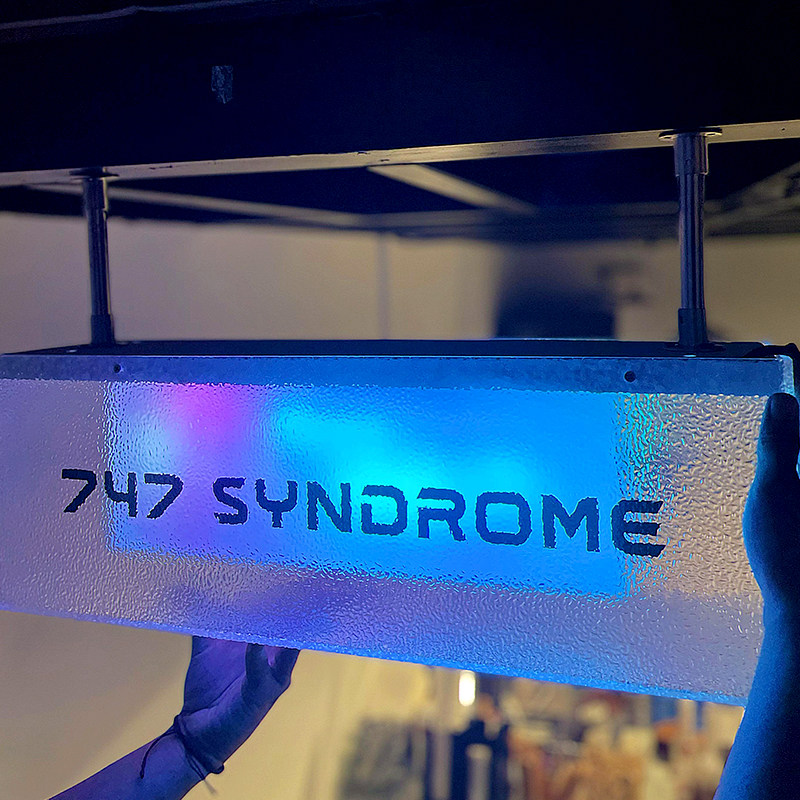 亚克力石头纹灯箱广告牌动态炫彩灯光门头悬挂户外发光招牌定制