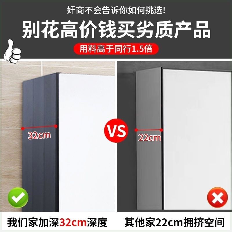 铝合金吊柜厨房墙壁橱柜收纳壁挂式家用阳台卫生间防水储物柜定制