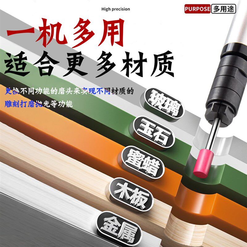 霸狼气动打磨机加长型手持风磨笔抛光雕刻金属模具不锈钢研磨机