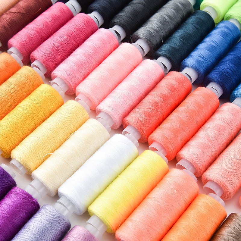 家用缝纫线衣服白线黑线缝衣线手缝线针线盒针线包24色60色