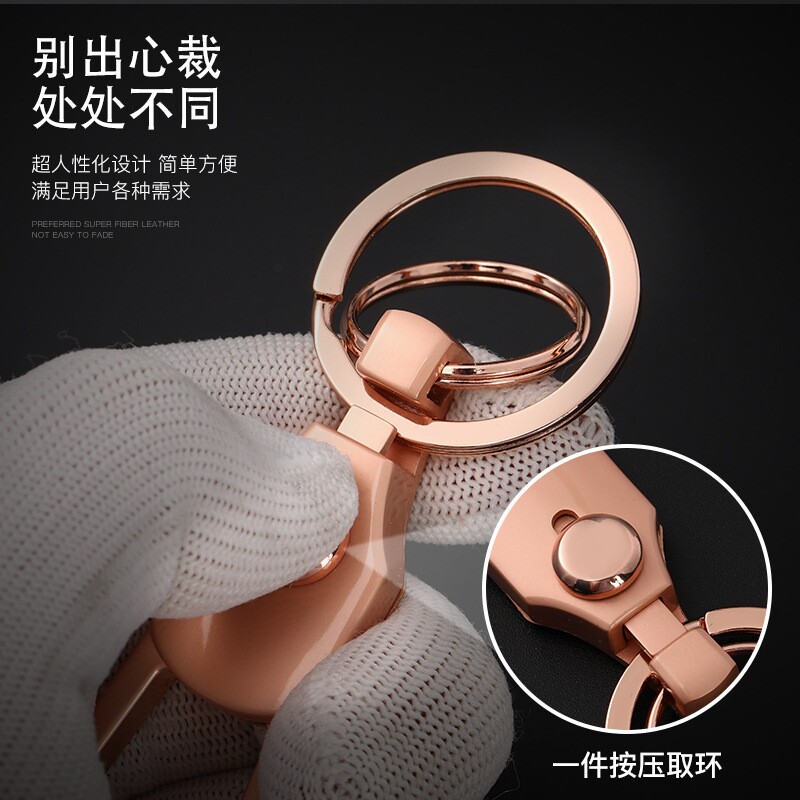 新款奔驰C级A级E级glc汽车钥匙扣锌合金男士锁扣扣腰挂圈挂件创意