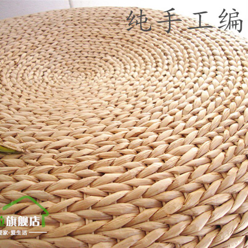 阿西达坐墩藤编草编蒲团瑜伽垫圆形蒲草编坐垫坐凳 榻榻米坐垫