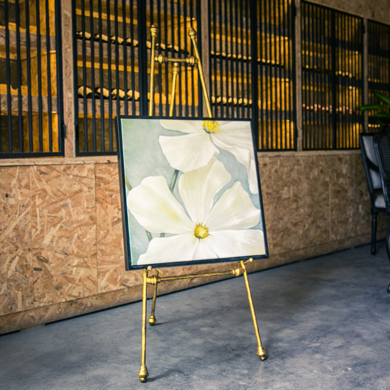 欧式铁艺油画架画板支架油画展示架婚庆画架瓷砖架迎宾架支持定制