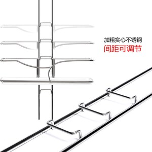 嘉宝卫生间厨房置物架浴室免打孔壁挂式不锈钢多层吸盘收纳架