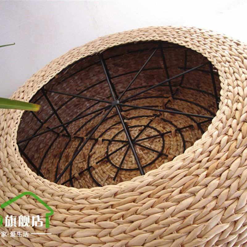阿西达坐墩藤编草编蒲团瑜伽垫圆形蒲草编坐垫坐凳 榻榻米坐垫