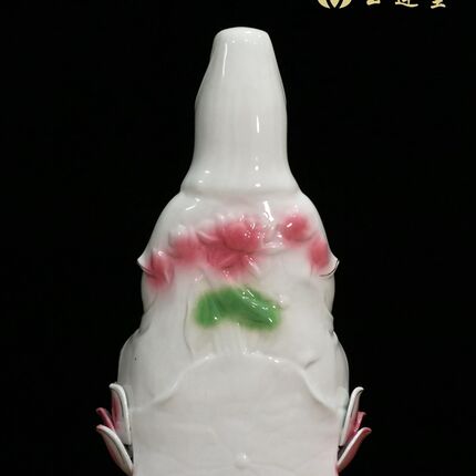 净瓶白玉观音观世音菩萨陶瓷佛像家居摆件