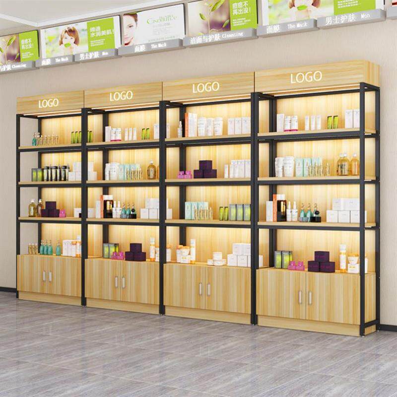 货架展示柜陈列化妆品置物架产品饰品样品母婴店超市架子美容柜子