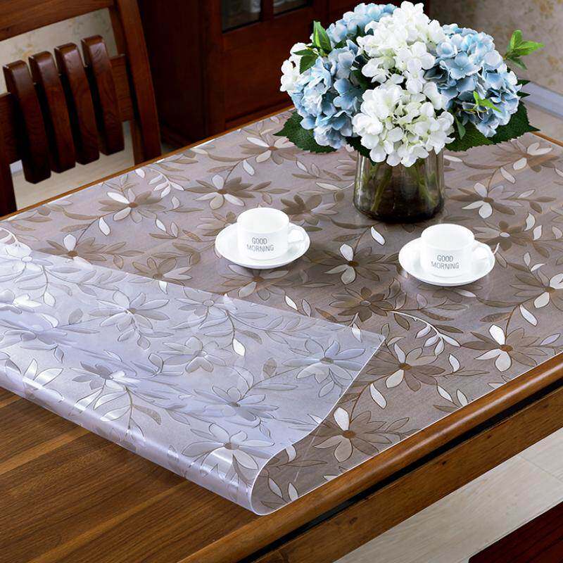 软质磨砂防水塑料隔热桌布加厚桌垫欧式塑胶垫透明台布长方形餐桌