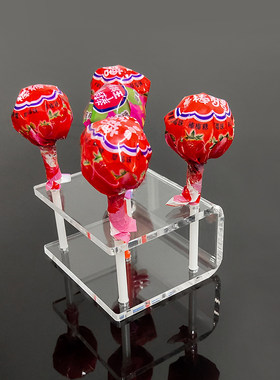 透明亚克力棒棒糖展架奶酪棒甜点展示架糖葫芦棉花糖陈列架可定制